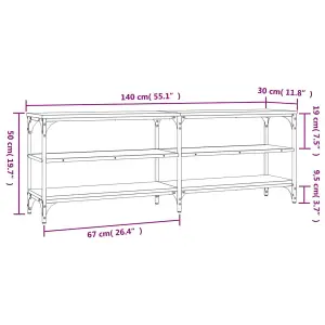 Berkfield TV Cabinet Black 140x30x50 cm Engineered Wood