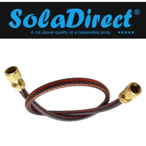 Garden Hose Pipe, Outdoor Tap to Reel Connection Set with 2 Brass Quick Connectors, 6 Layers, Non-Toxic 1/2" Hose (4 m / 13.12 ft)