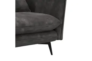 Waterloo 3 Seater Velvet Sofa, Steel Grey Velvet