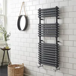 832mm (H) x 500mm (W) - Vertical Bathroom Towel Radiator (Sailsbury - Anthracite) - (0.8m x 0.5m)