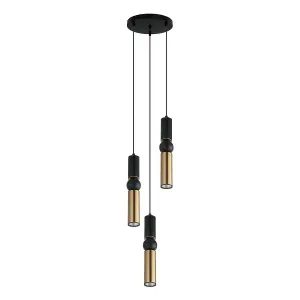 Luminosa Isidora Modern 3 Light Cluster Pendant Ceiling Light, GU10