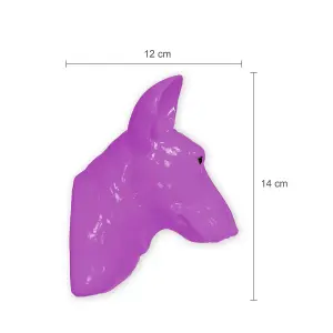 Walplus Animal Head Home Decoration Wall Art Sculpture - Purple Dog