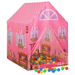 Berkfield Children Play Tent Pink 69x94x104 cm