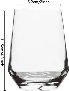 simpa 360ml Highball Tumbler Drinking Glasses, Set of 6