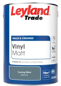 Leyland Trade Vinyl Matt Walls & Ceilings Emulsion Paint Turning Skies (PPG10-16) 5L