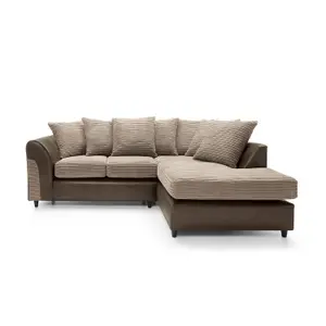 Harvey Right Facing Corner Sofa in Brown