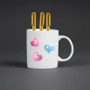 DIY Colour Your Own Mug Kit - Ceramic Mug with 3 Special Markers