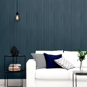 Flat Wooden Plank Wallpaper Blue Arthouse 924605