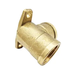 Wall Mounted Brass Elbow Pipe Fitting Connection Back Plate Backplate FxF 1/2