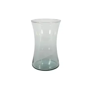 Recycled Glass Eco Handtied Flower Vase. Elegant Design. Height 20 cm