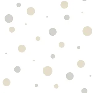 Galerie Little Explorers 2 Silver Polka Dots Wallpaper Roll