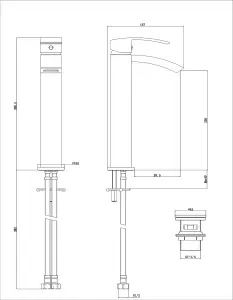 GoodHome Kepez Basin Mono mixer Tap