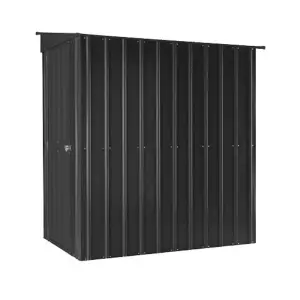 4 x 8 Pent Metal Garden Shed - Anthracite Grey (4ft x 8ft / 4' x 8' / 1.2m x 2.4m)