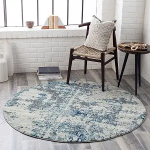 SARAH Round Modern Abstract Area Rug 160 x 160 cm