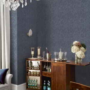 Laura Ashley Barley Dusky seaspray Leaf Smooth Wallpaper Sample