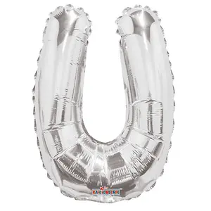 Apac U Letter Foil Balloon Silver (One Size)