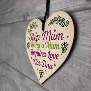 Red Ocean Step Mum Mummy Gifts Christmas Birthday Handmade Wooden Heart Chic Plaque Sign Keepsake Gift