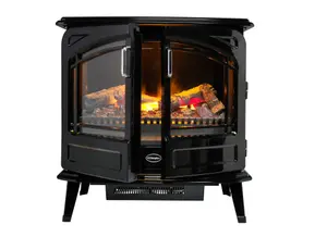 Dimplex Optimyst 2000W Gloss Noir Cast enamel effect Electric Stove (H)660mm (W)620mm