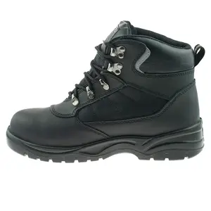 Grafters Mens Safety Waterproof Hiker Type Toe Cap Boots Black (38 EUR)