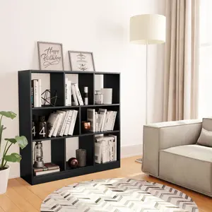 Katara 100cm H x 97.5cm W Standard Bookcase Black