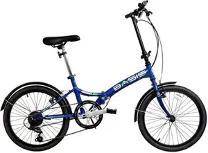 Basis Compact Folding Commuter Bicycle, 20" Wheel, 6 Speed - Metallic Royal Blue