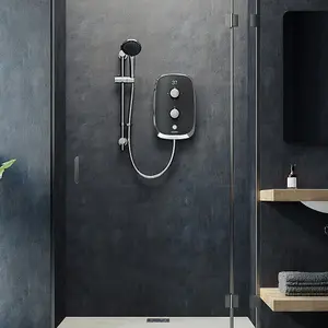 Aqualisa 8.5kw eMotion Space Grey Electric Shower Digital Display + Riser