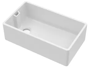 Single Bowl Belfast Kitchen Sink with Overflow, No Tap Hole