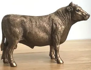 Bull figurine from the Leonardo Reflections Bronzed range, gift boxed.