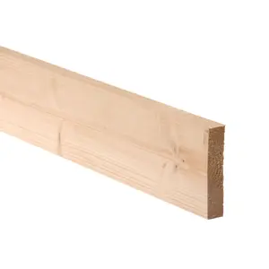 Smooth Planed Spruce Stick timber (L)1.8m (W)94mm (T)18mm, Pack of 8