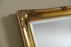 French style carved mirror Gold 90x65cm