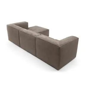 Doris Modular Corner Sofa in Brown Chenille