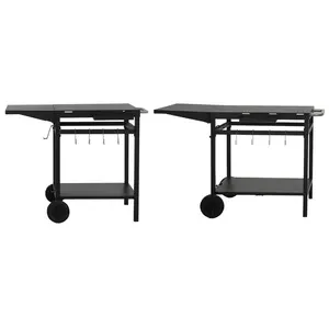 Kris 110 cm Outdoor BBQ and Pizza Oven Worktable Patio Bar Grill Cart