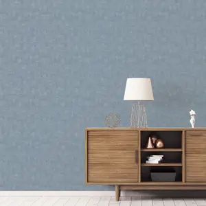 Galerie Luxe Blue Matte Plain Smooth Wallpaper