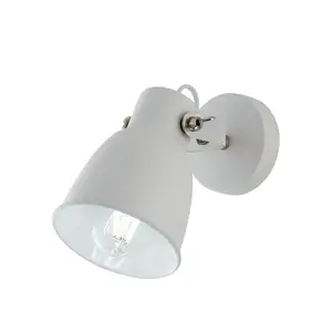 Luminosa Legend Wall Reading Task Light, White, Nickel, E27