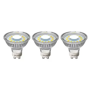 paul russells LED GU10 Light Bulb, 4W 450 Lumens, 35w Equivalent, 2700K Warm White, Ceiling Spotlights, Pack of 3