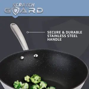 Prestige Scratch Guard Silver Round Stainless Steel Induction Suitable Non-Stick Frying Pan 29cm