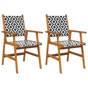 Berkfield Garden Chairs 2 pcs Solid Acacia Wood