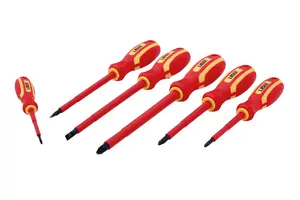 Laser Tools 8455 6pc VDE 1000V Insulated Screwdriver Set Mixed Profile