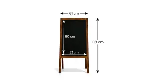 ALLboards Pavement Chalkboard black with wooden frame 118x61cm