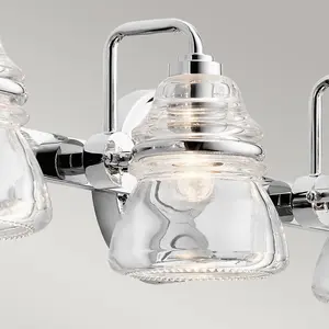 Luminosa Kichler Talland Bathroom Wall Lamp Polished Chrome, IP44