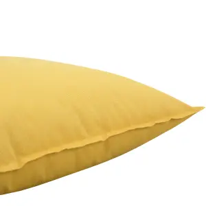 GoodHome Hiva Yellow Plain Indoor Cushion (L)60cm x (W)60cm