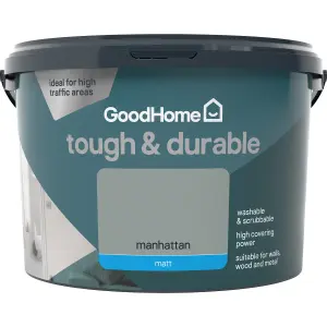 GoodHome Durable Manhattan Matt Emulsion paint, 2.5L