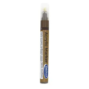 Acrylic Paint Marker Pen Permanent for Stone Leather Fabric Plastic (Brown)