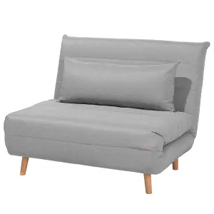 Beliani Retro Sofa Bed SETTEN Light Grey