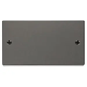 Black Nickel 2 Gang Blank Plate - SE Home