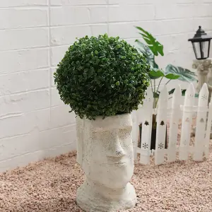 Artificial Boxwood Ball Topiary Trees Potted Decorative Plant Outdoor and Indoor Décor (28cm)