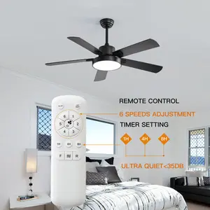 Arvine 5 - Blade LED Ceiling Fan with Remote Control and Light Kit