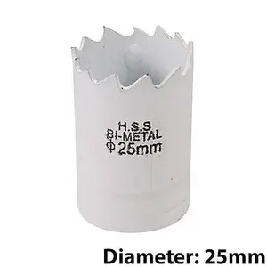 Bi Metal Core Drill Bits 25mm Diameter HSS STEEL Wood Hole Saw Worktop Cutters