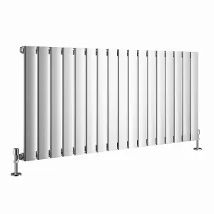 Right Radiators 600x1156 mm Horizontal Single Flat Panel Designer Radiator Chrome