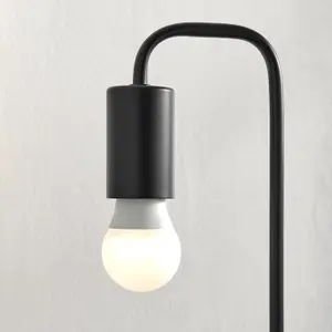 Furniturebox UK Lola Black Industrial Table Desk Lamp